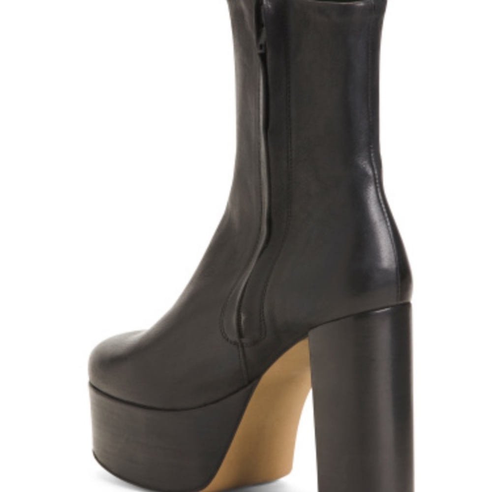 Friday Night Free People Leather Platform Boots - Picture 2 of 2